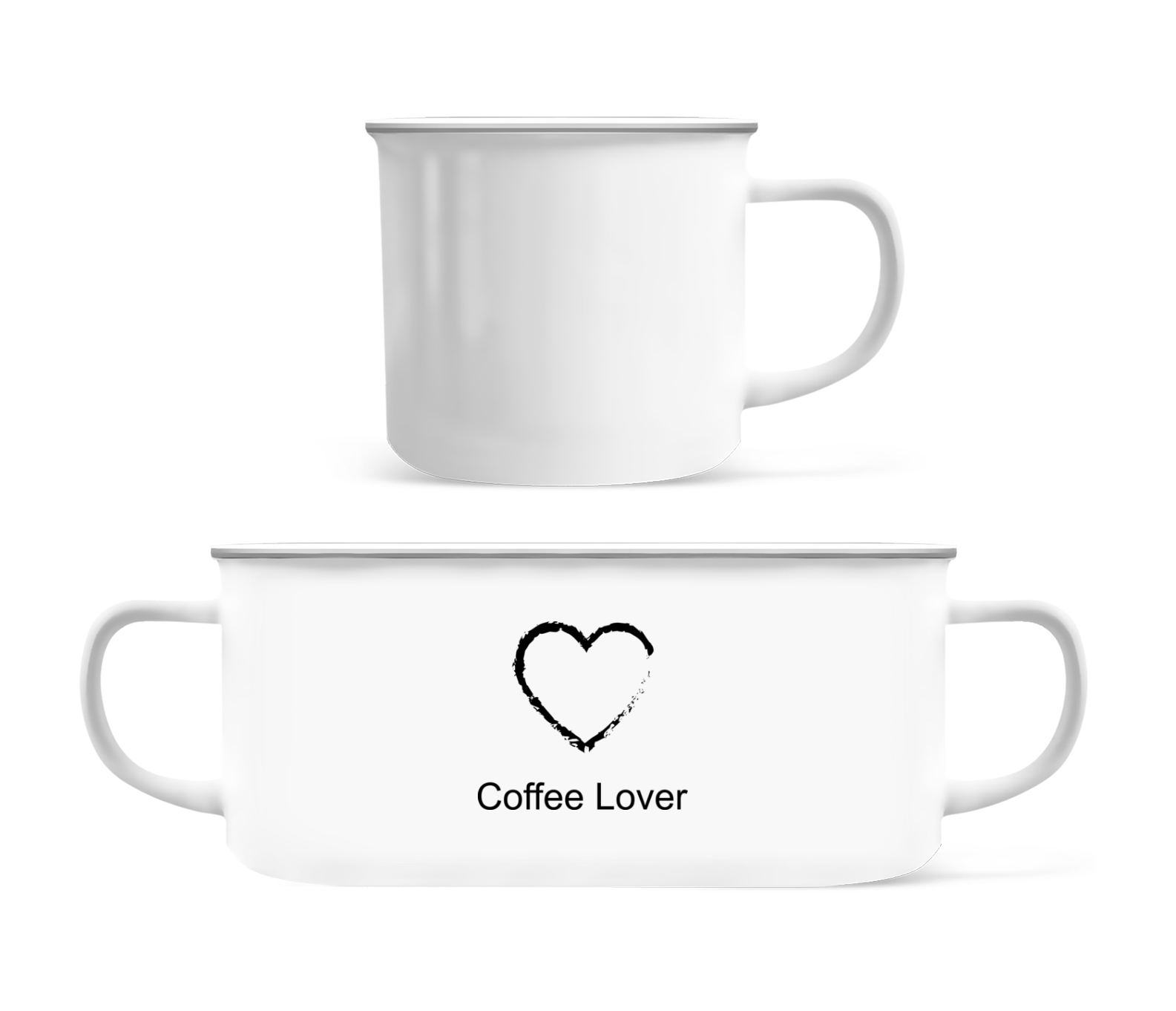 Coffee Lover Heart · Tasse Émaillée