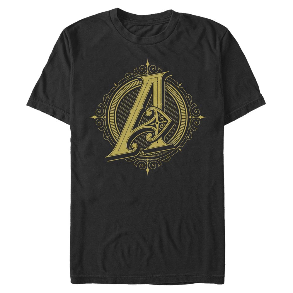 Náhľad: Marvel - Avengers - Logo Steampunk Avenger - Pánske Tričko - Čierna - Predné