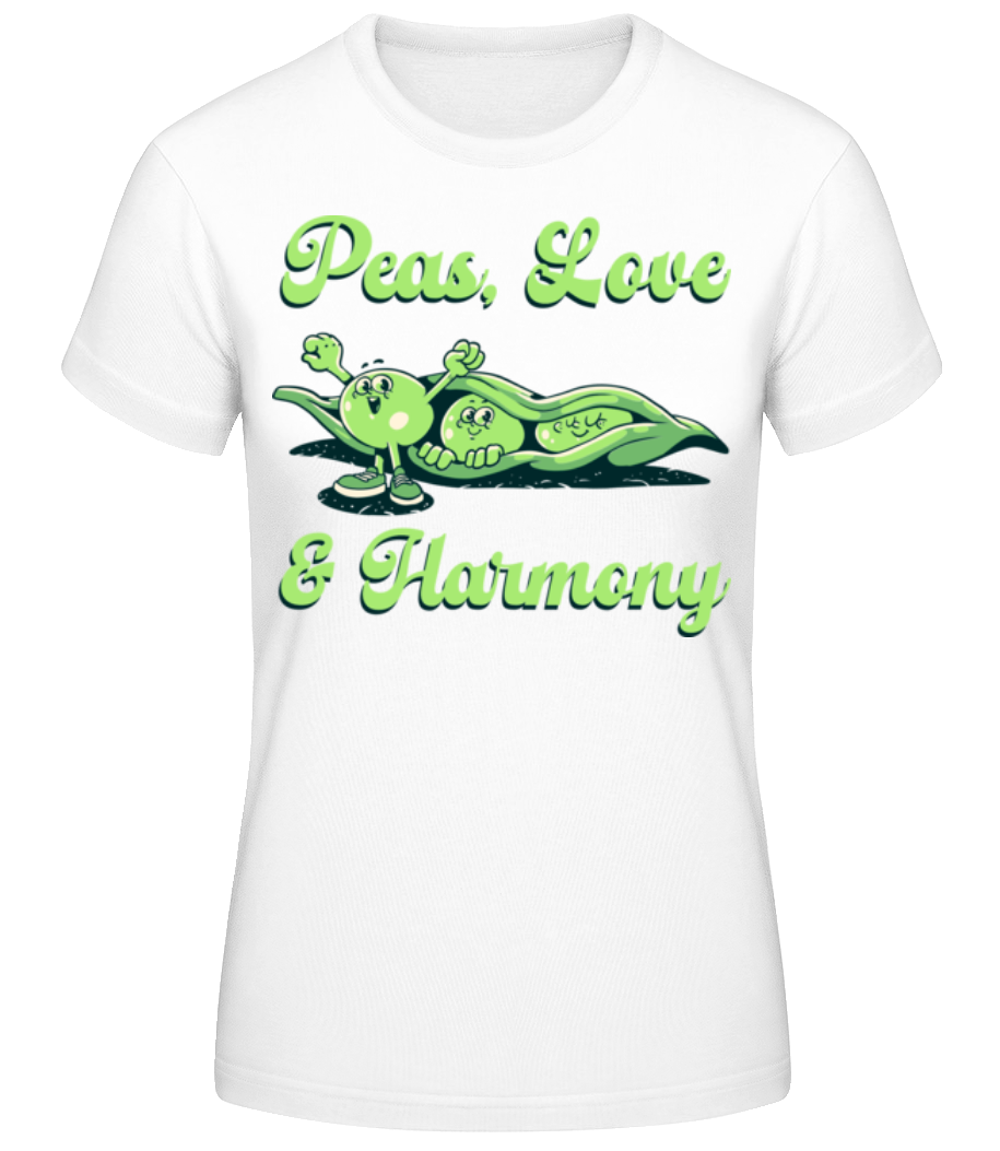 Peas Love And Harmony · Frauen Basic T-Shirt