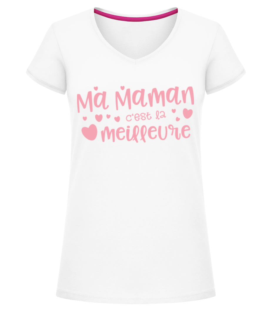Ma Maman Est La Meilleure · T-shirt col en V Femme