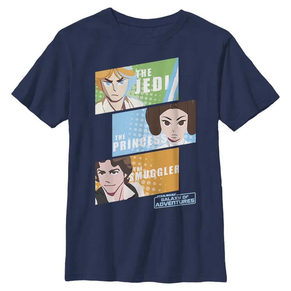 Aperçu: Star Wars - Skupina Galaxy Panels - Enfant T-shirt - Bleu marine - Devant