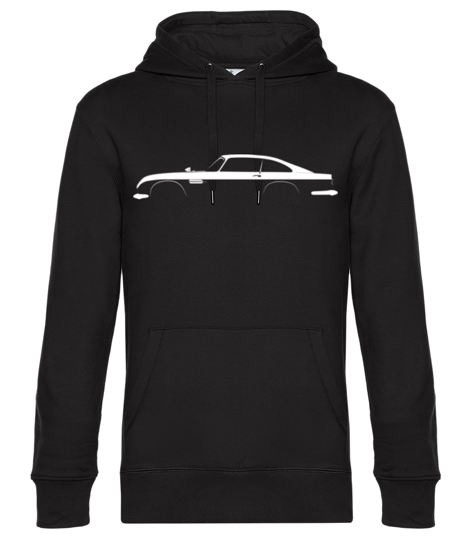 Vorschau: 'Aston Martin DB5' Silhouette - Unisex Premium Hoodie - Schwarz - Vorne