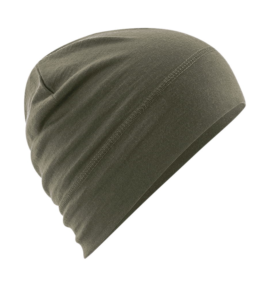 Aperçu: Bonnet en laine mérinos - Olive - Derrière