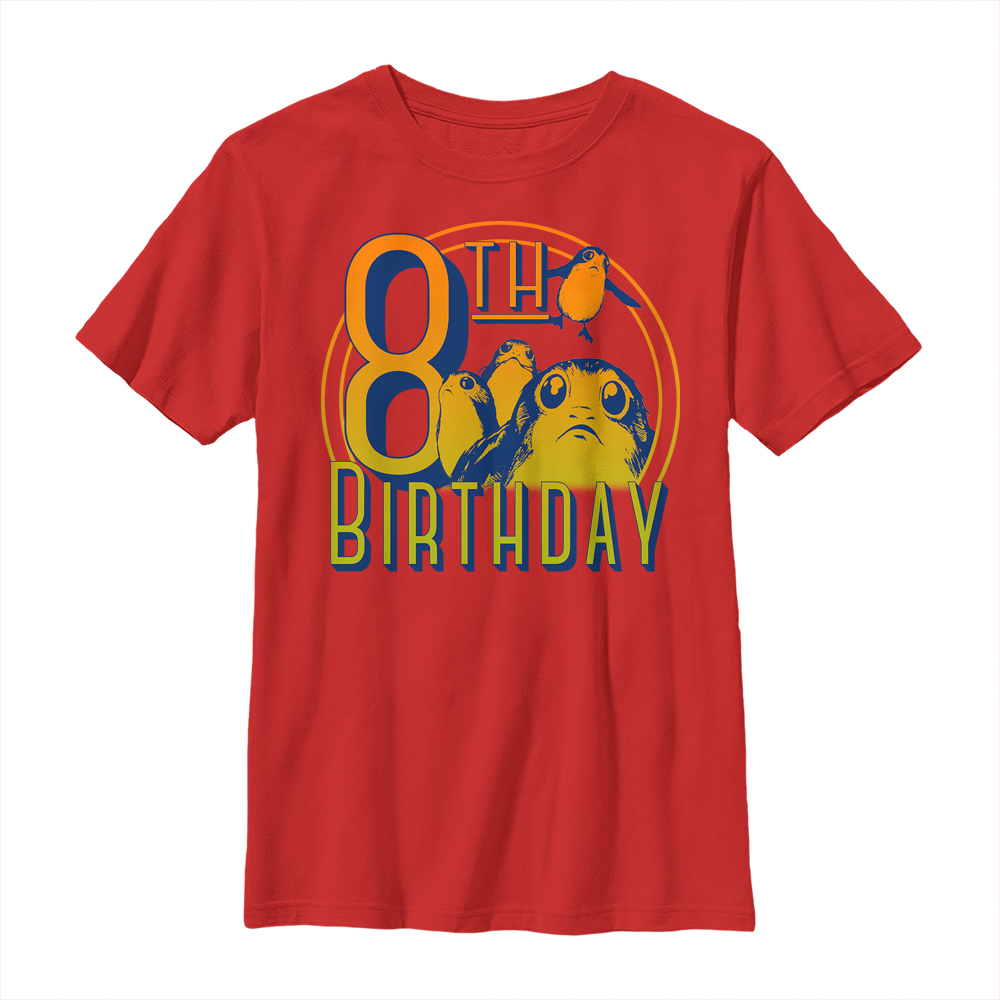 Star Wars - Die letzten Jedi - Porg Eight y Birthday - Geburtstag - Kinder T-Shirt