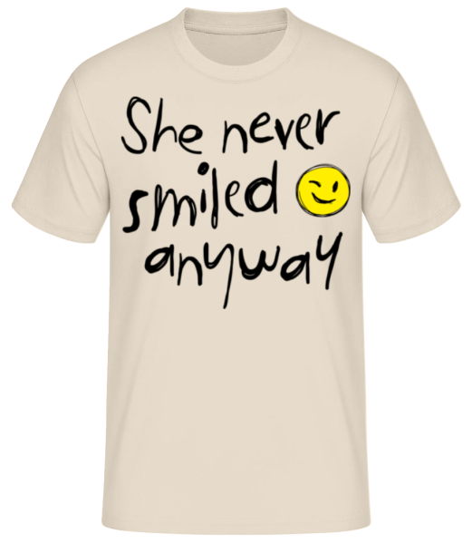 She Never Smiled Anyway - T-shirt standard Homme - Crème - Devant