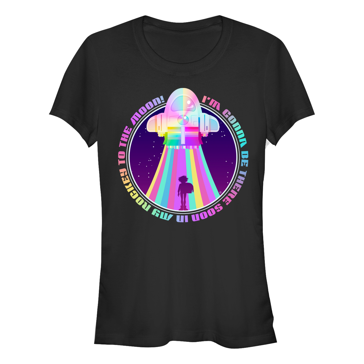 Netflix - Voyage vers la Lune - Texte Rocket - Femme T-shirt