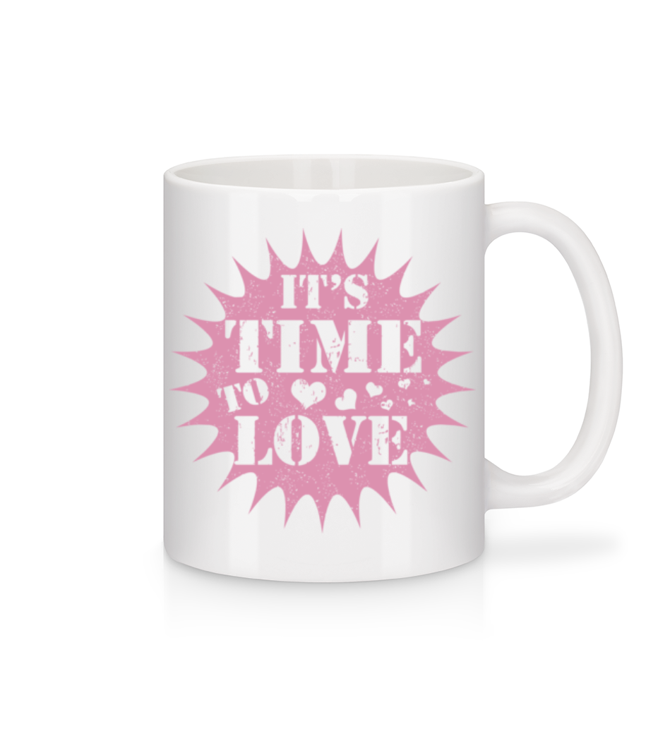 It's Time To Love · Mug en céramique blanc