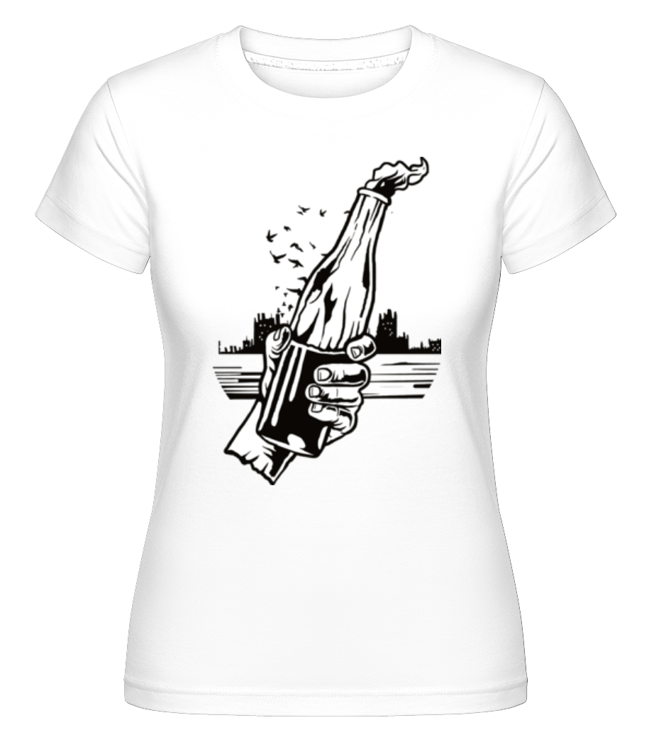 Aperçu: Molotov Cocktail -  T-shirt Shirtinator femme - Blanc - Devant
