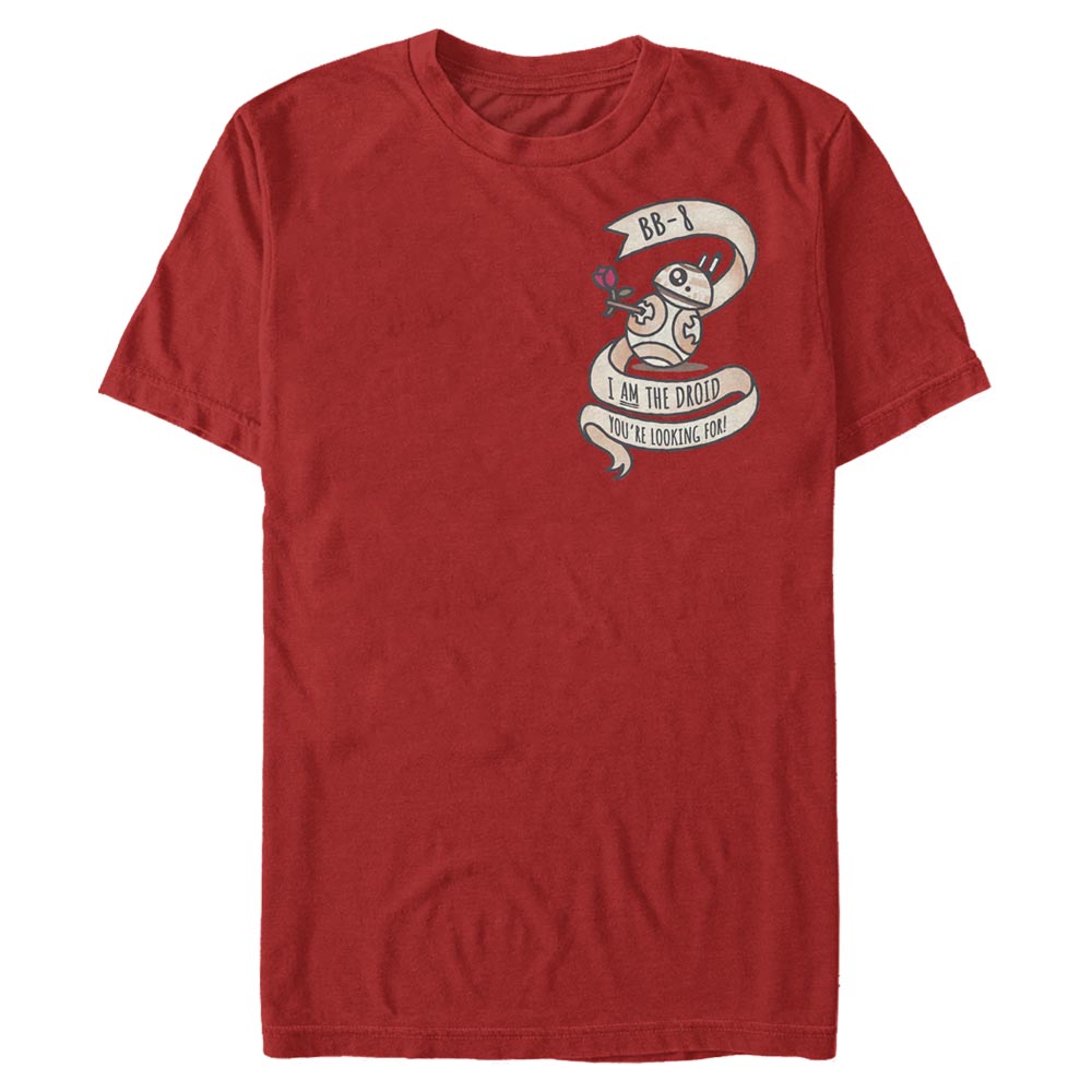 Star Wars - Das Erwachen der Macht - BB-8 BB8 Droid Vday - Valentinstag - Männer T-Shirt - Rot - Vorne