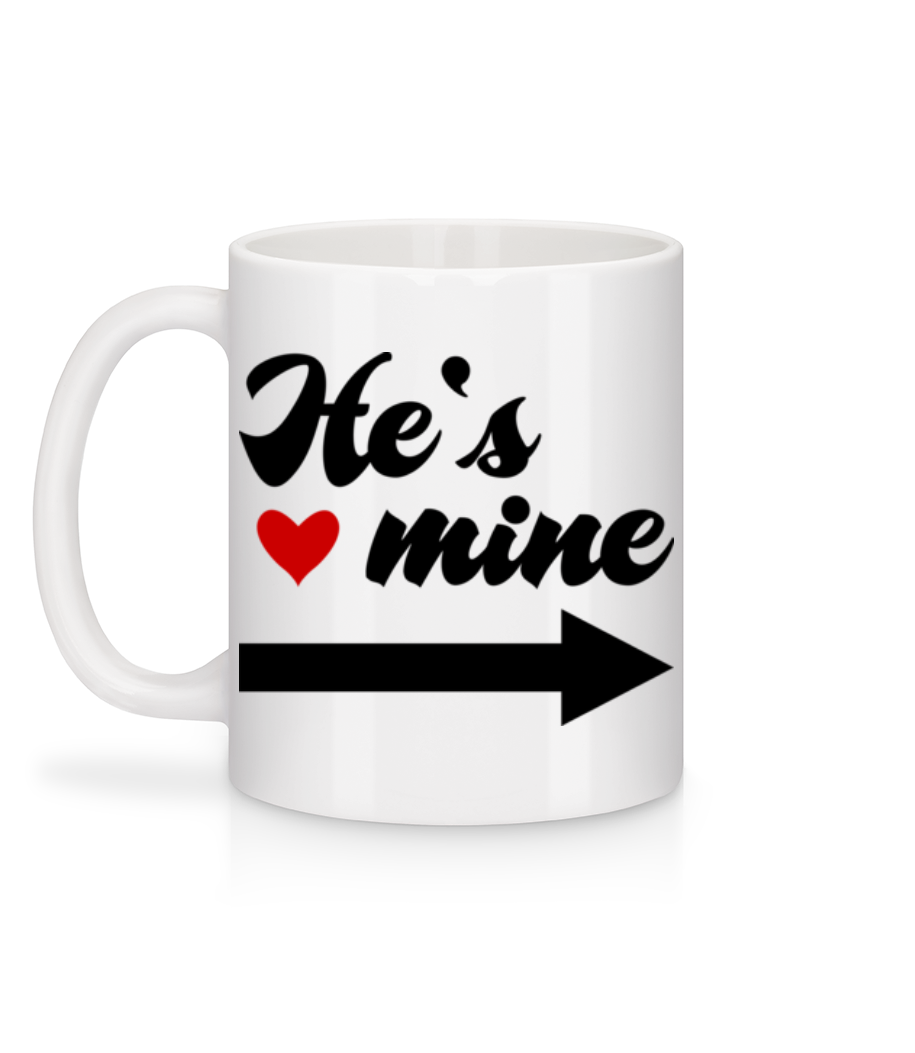He's Mine - Mug en céramique blanc - Blanc - Derrière