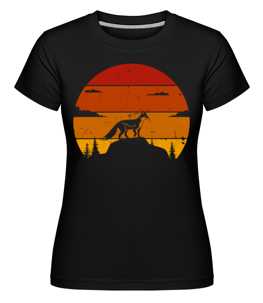 Retro Sunset Fox ·  T-shirt Shirtinator femme