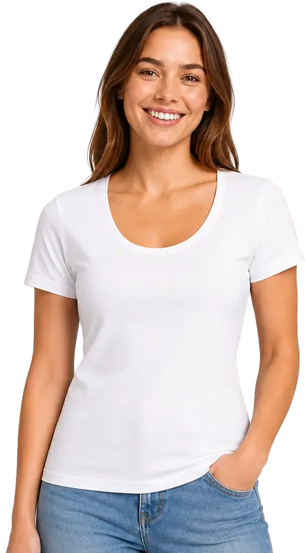T-shirt col U femme Stedman – Vue de face