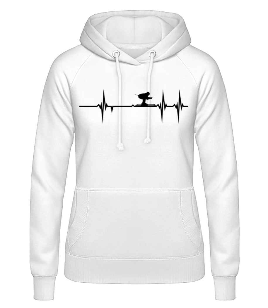 Battement de coeur de ski · Sweat à capuche basique pour femme