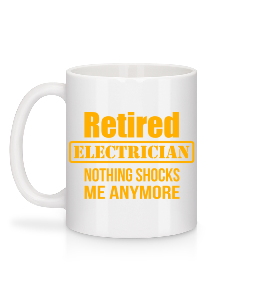 Aperçu: Retired Electrician - Mug en céramique blanc - Blanc - Derrière