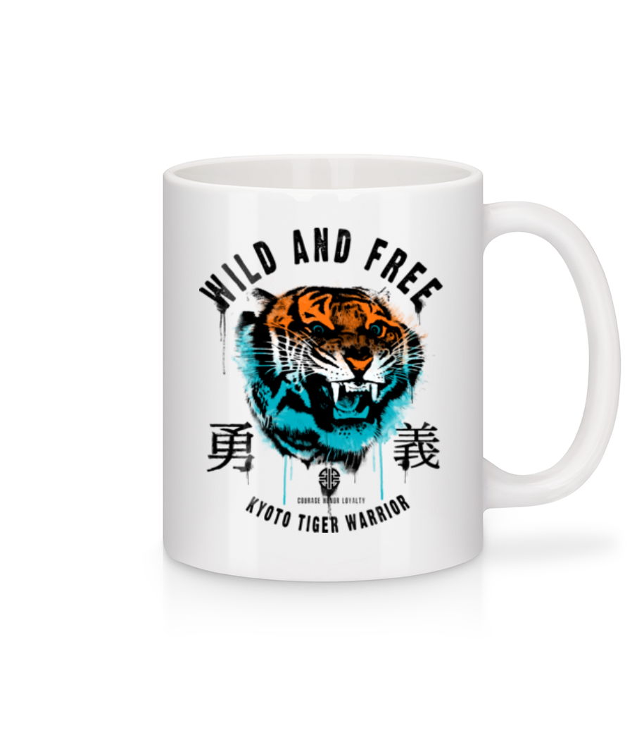 Wild And Free Tiger · Mug en céramique blanc
