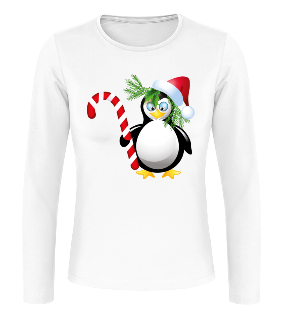 Pingouin Santa · T-shirt à manches longues standard Femme
