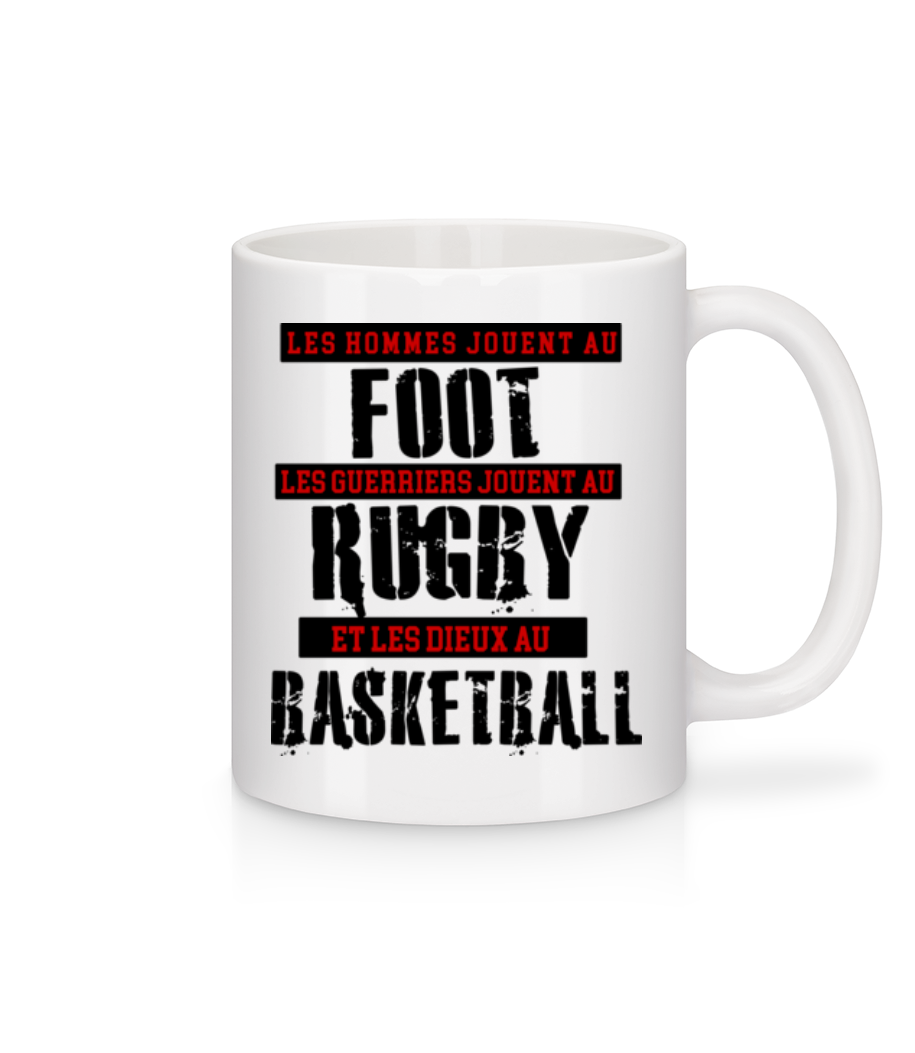 Les Dieux Jouent Au Basketball · Mug en céramique blanc