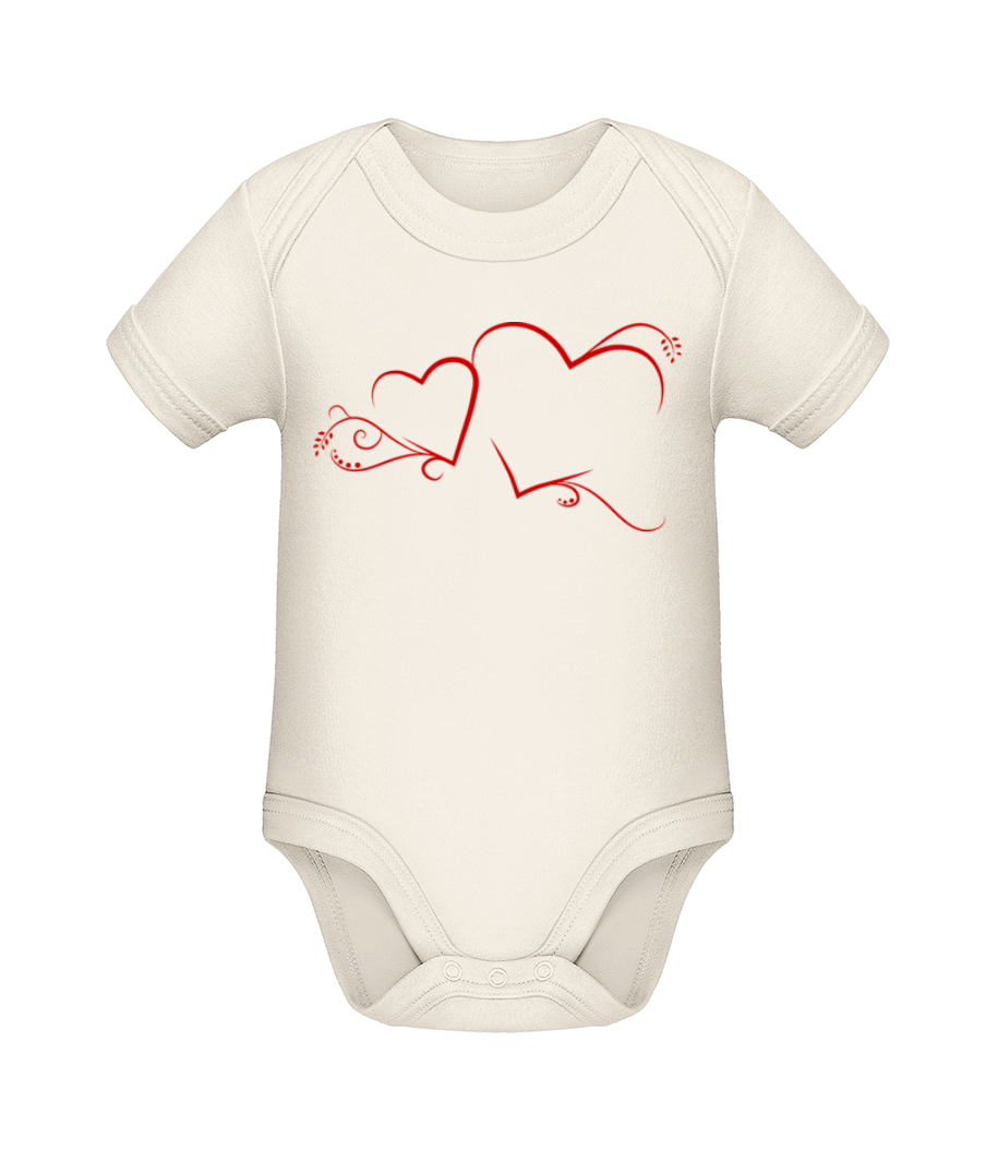 Cœurs · Body manches courtes bio