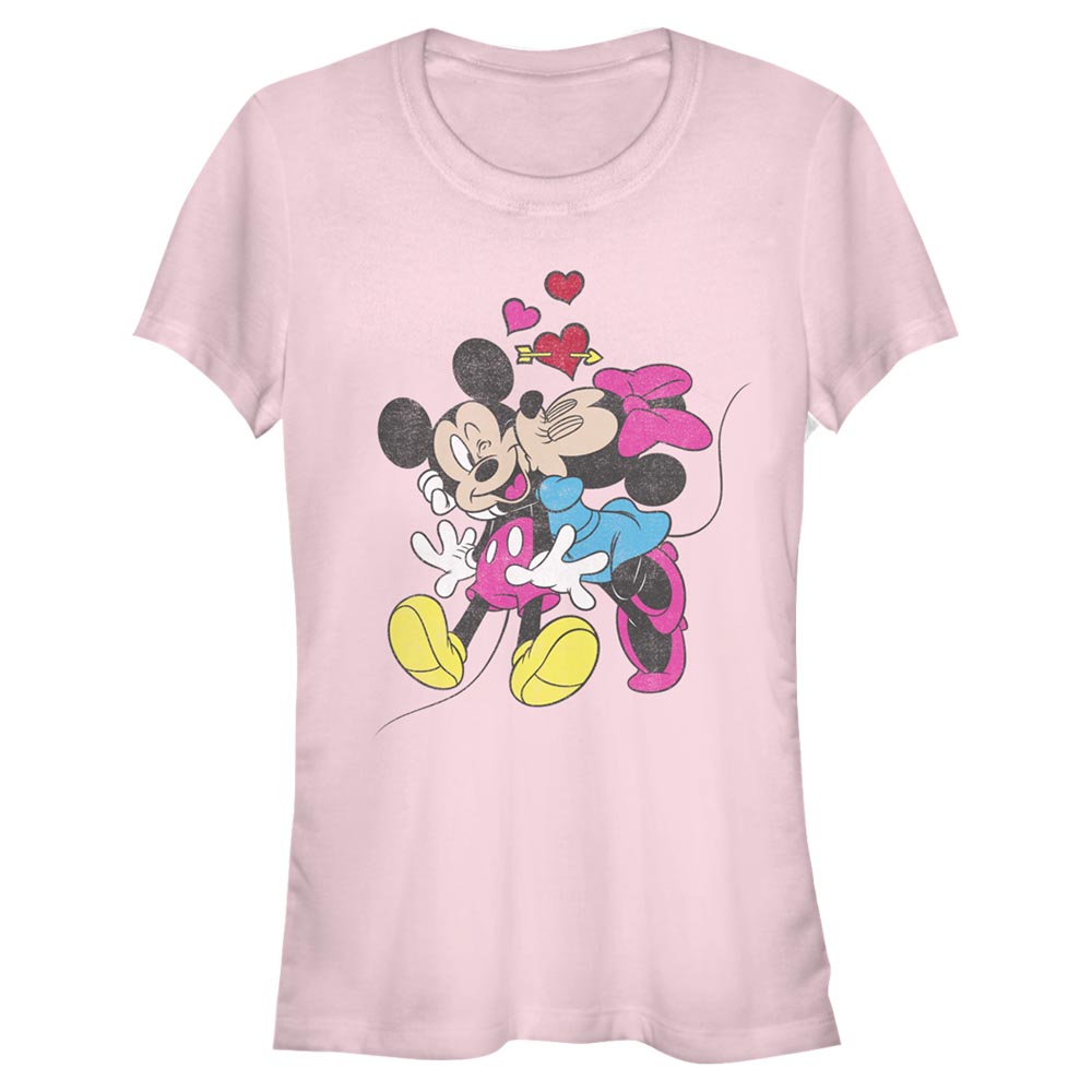 Aperçu: Disney Classics - Mickey Mouse - Minnie Mouse Mickey Minnie Love - Valentine's Day - Femme T-shirt - Rose - Devant