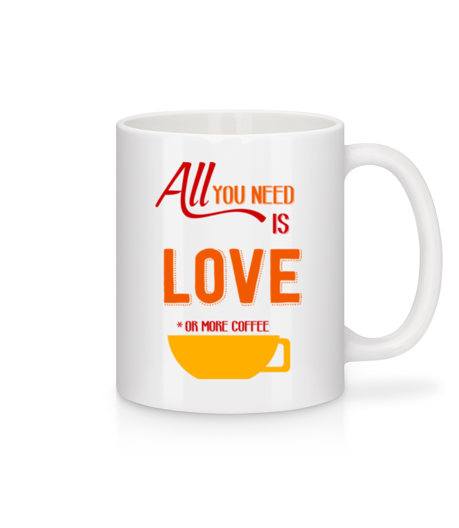 Love Or More Coffee - Mug en céramique blanc - Blanc - Devant
