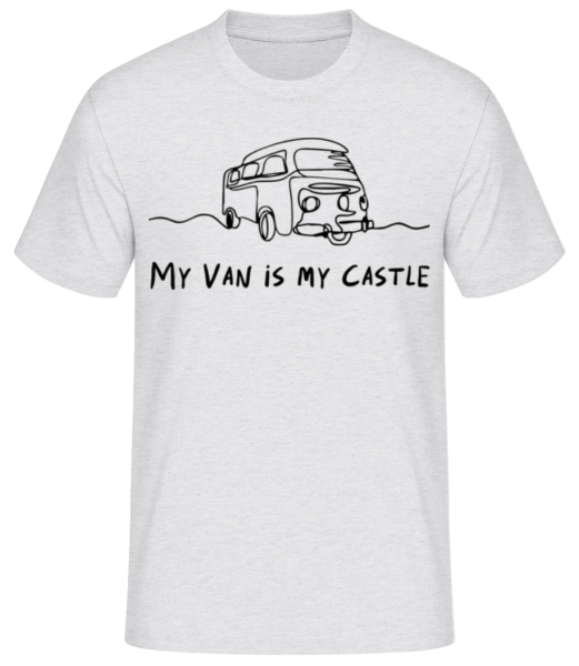 My Van Is My Castle - T-shirt standard Homme - Gris chiné - Devant