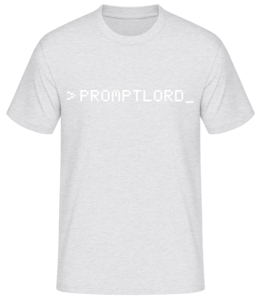 Promptlord - T-shirt standard Homme - Gris chiné - Devant
