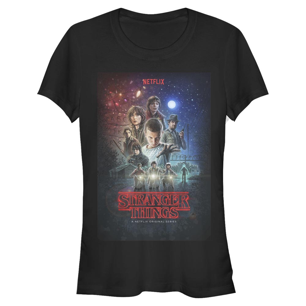 Netflix - Stranger Things - Photo de groupe Classic Illustrated Poster - Femme T-shirt