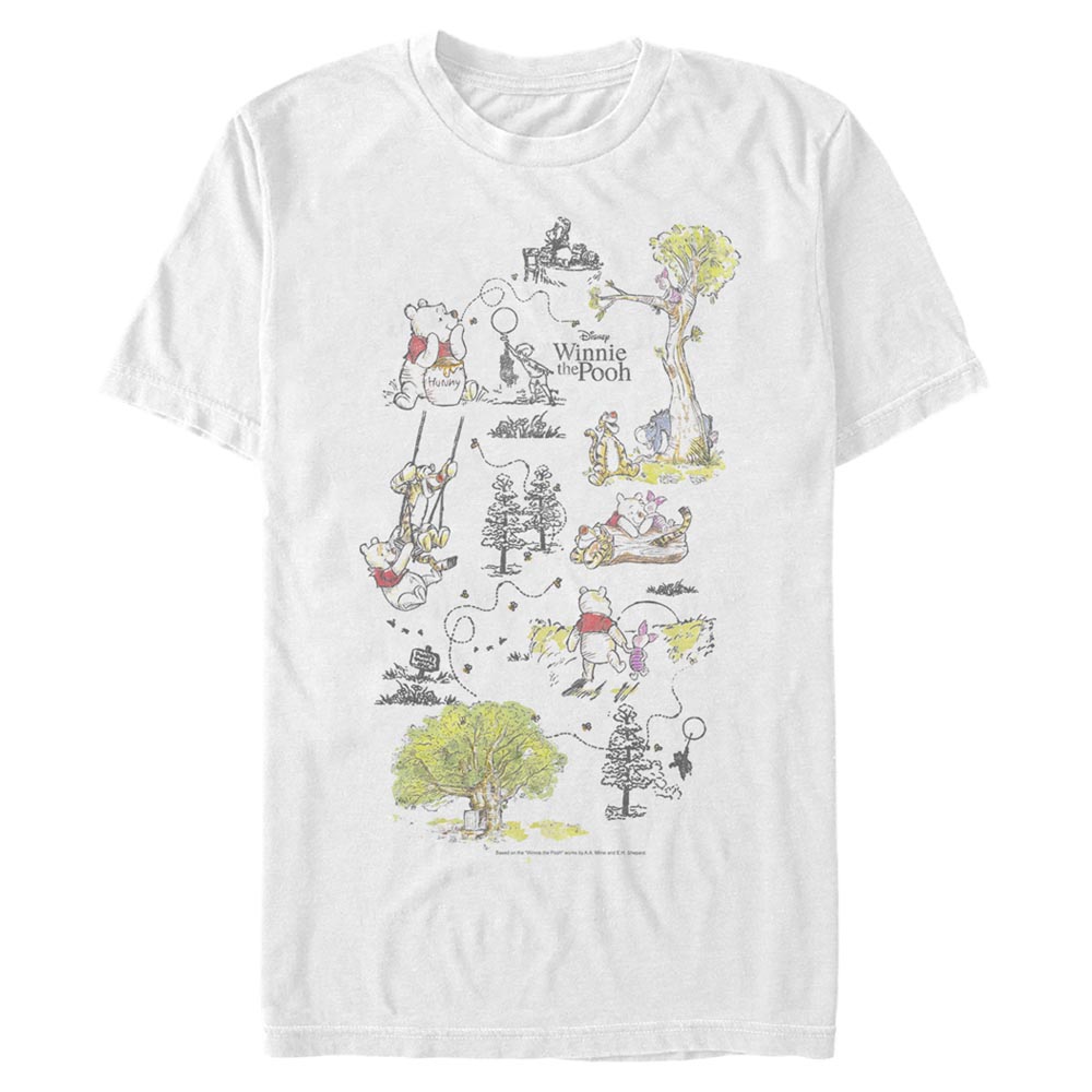 Disney Classics - Winnie l'ourson - Photo de groupe Winnie Map - Father's Day - Homme T-shirt