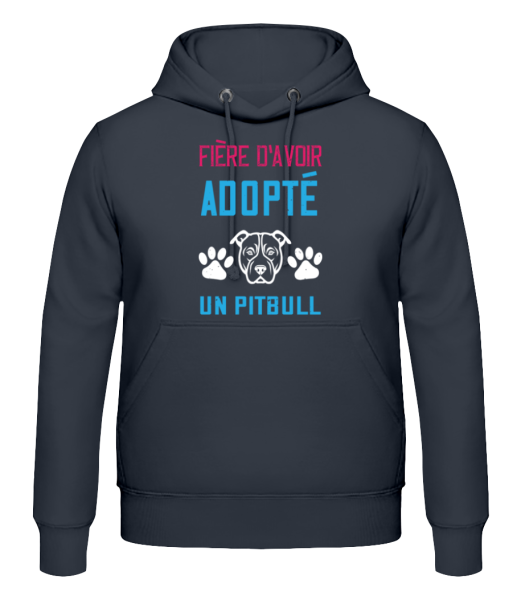 Adopté Un Pitbull - Sweat à capuche Homme - Anthracite - Devant