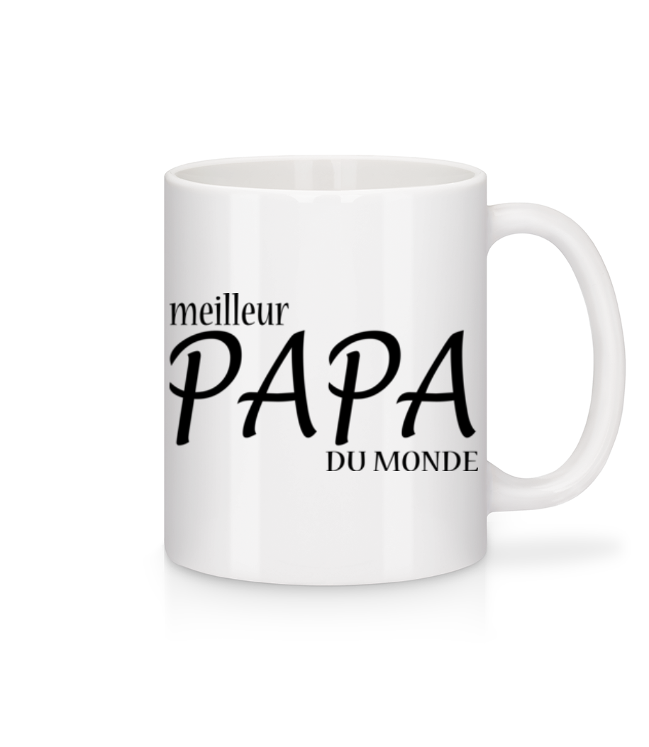 Aperçu: Meilleur Papa Du Monde - Mug en céramique blanc - Blanc - Devant