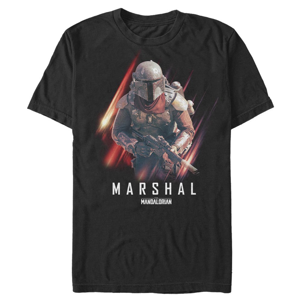 Star Wars - The Mandalorian - The Marshal Marshal Action - Homme T-shirt - Noir - Devant