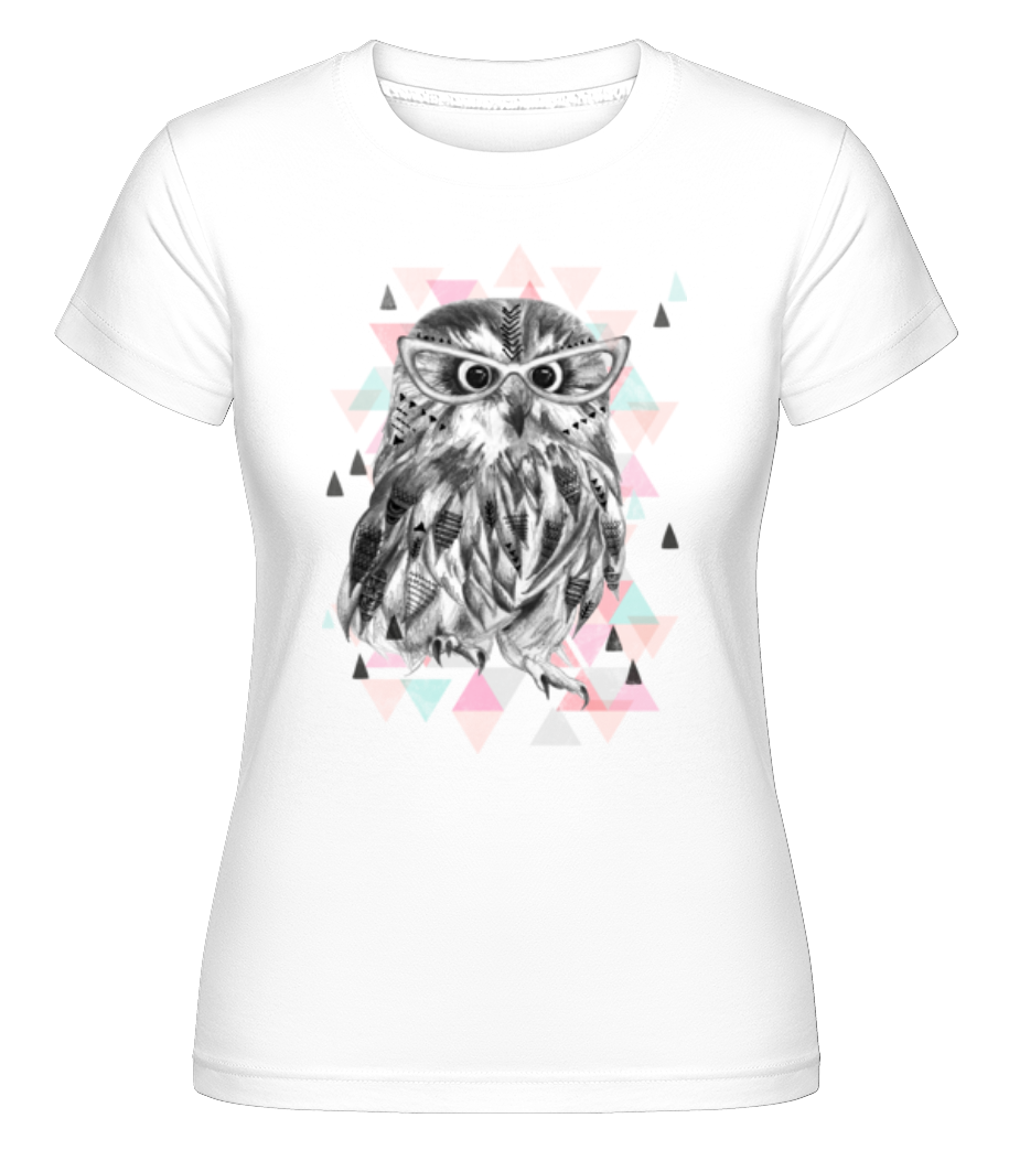Chouette Hipster -  T-shirt Shirtinator femme - Blanc - Devant