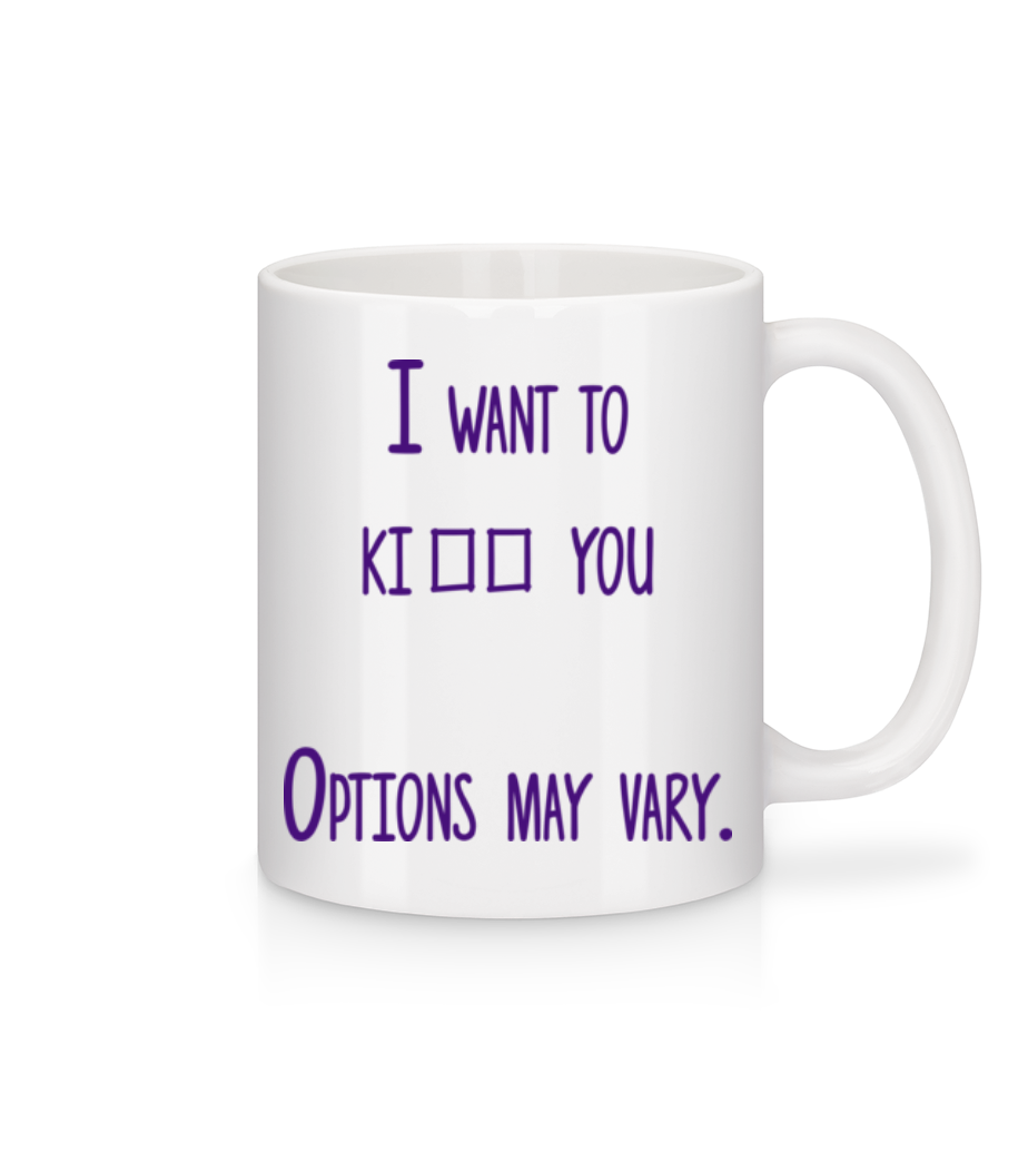 Options May Vary · Mug en céramique blanc