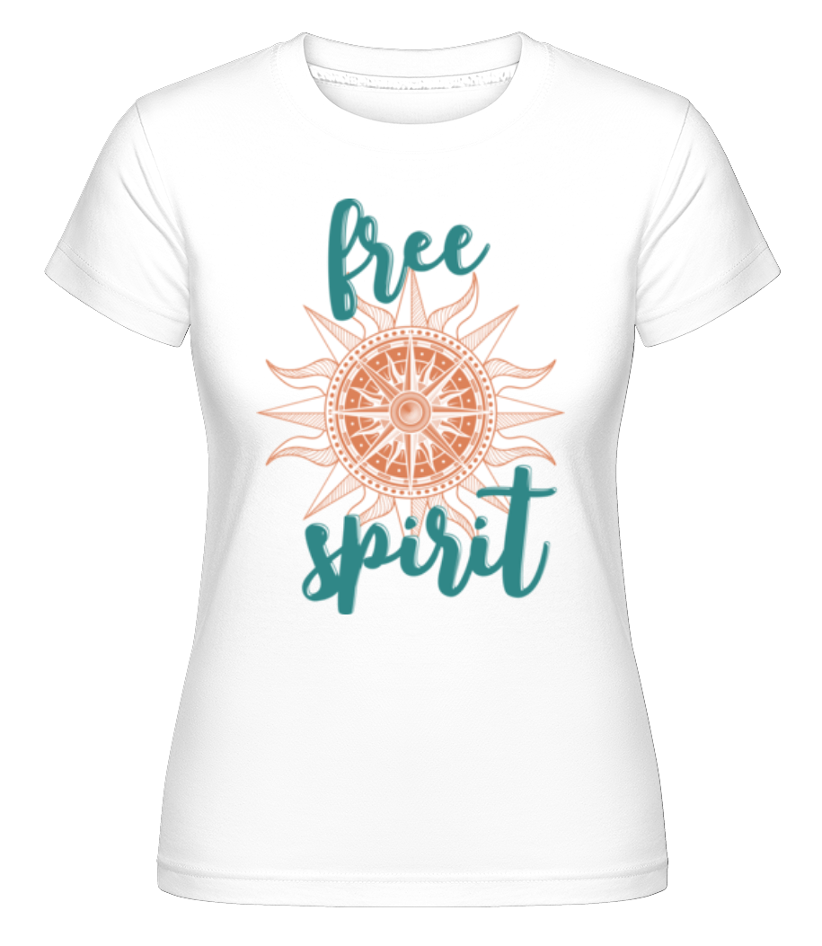 Aperçu: Free Spirit -  T-shirt Shirtinator femme - Blanc - Devant