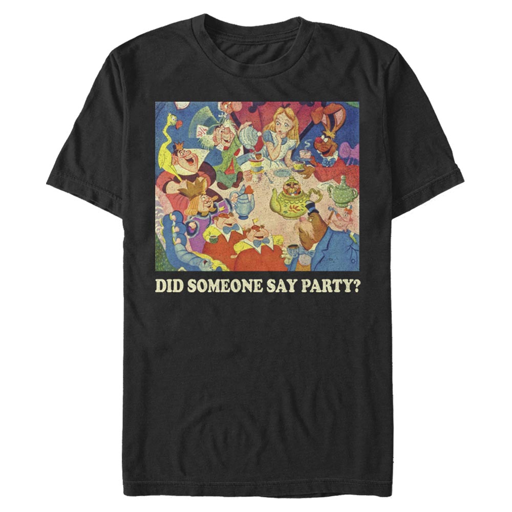 Aperçu: Disney Classics - Alice aux pays des merveilles - Skupina Party Party - Homme T-shirt - Noir - Devant