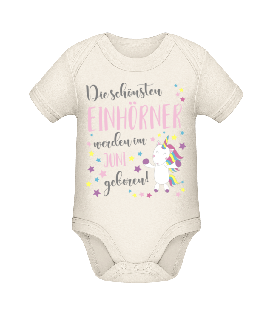Einhorn Geboren In Juni · Baby Bio Strampler