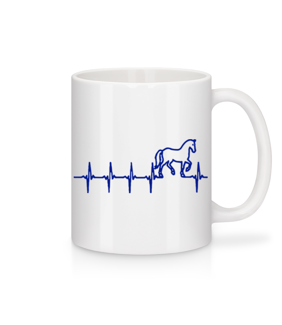 Pulsation Cheval · Mug en céramique blanc