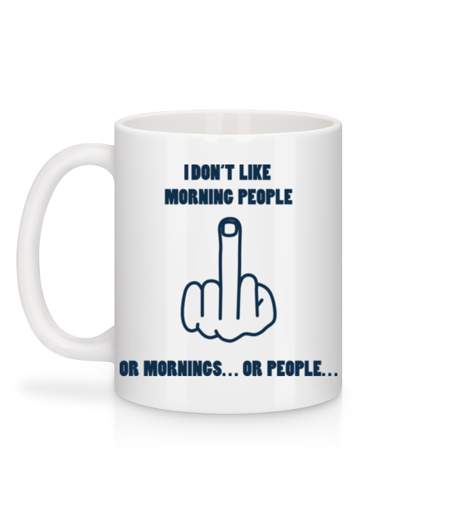 Morning People - Mug en céramique blanc - Blanc - Derrière