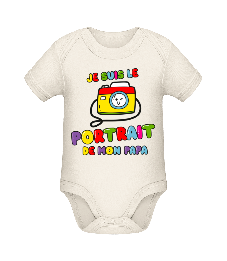 Je Suis LePortrait De Mon Papa · Body manches courtes bio