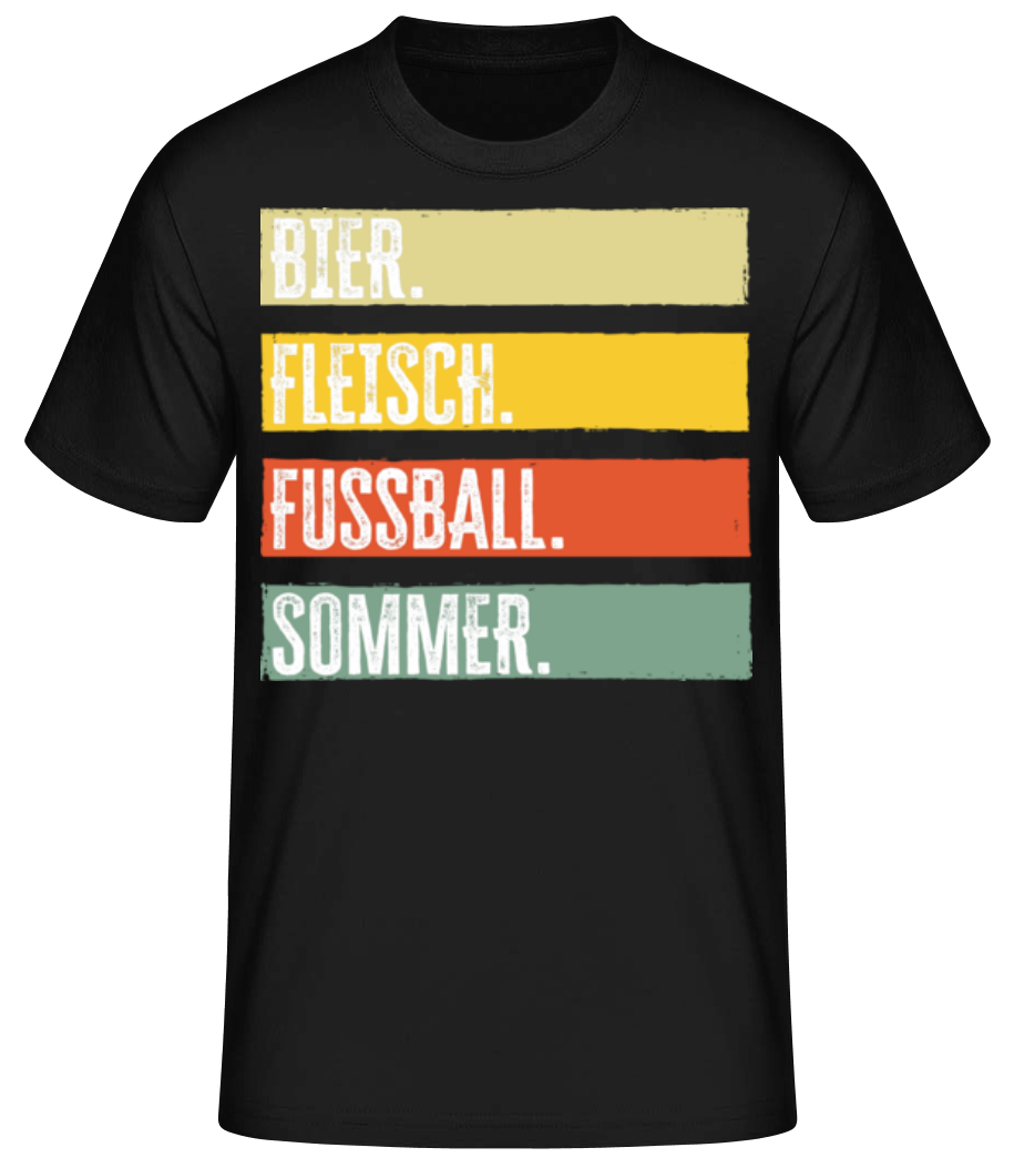 Bier Fleisch Fußball Sommer · Männer Basic T-Shirt