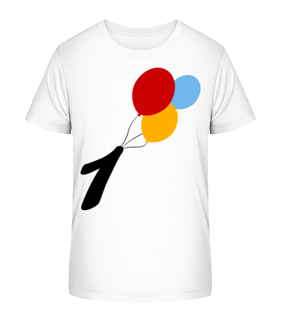 Aperçu: Anniversaire 1 Ballons - T-shirt bio Enfant Stanley Stella 2.0 - Blanc - Devant
