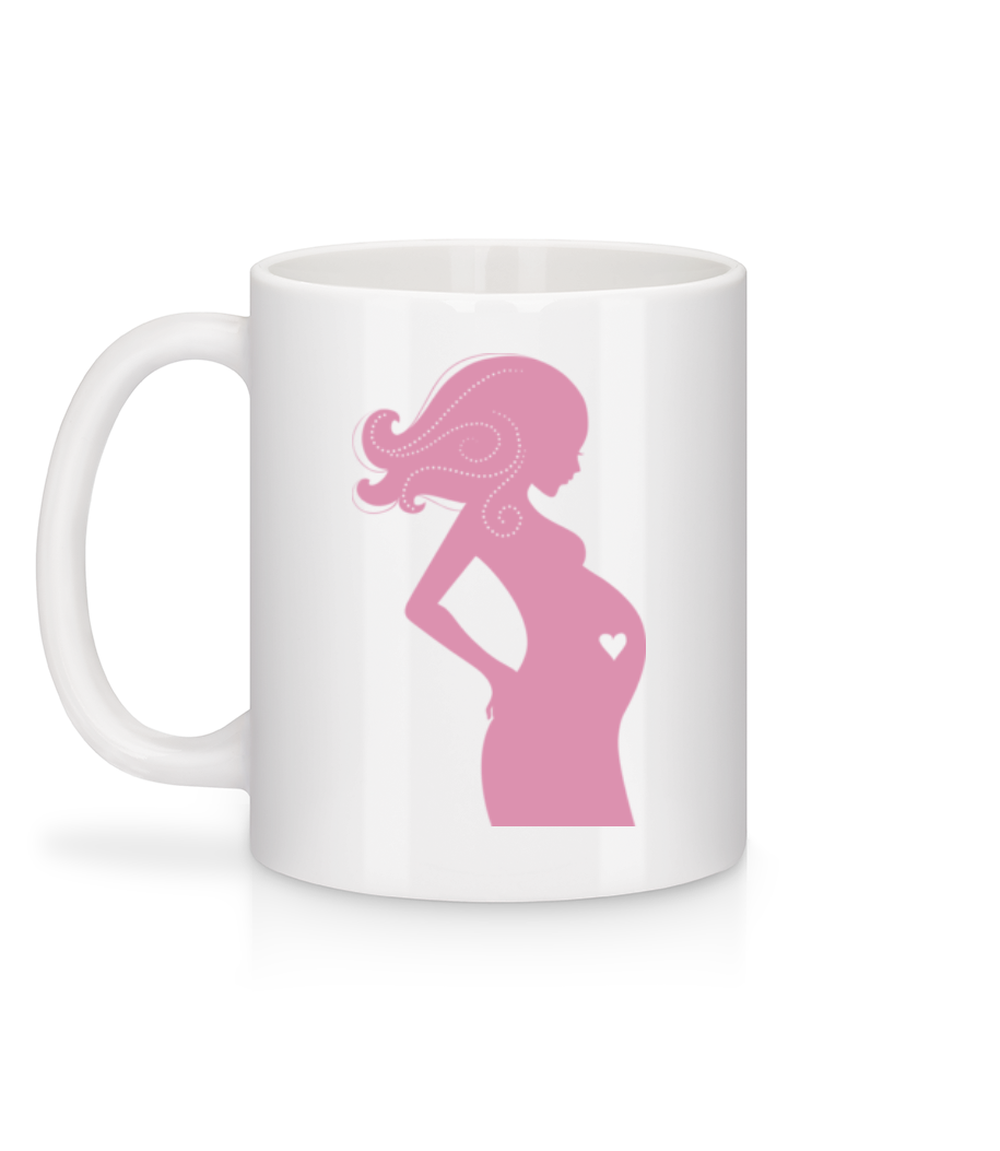Aperçu: Amour Enceinte - Mug en céramique blanc - Blanc - Derrière