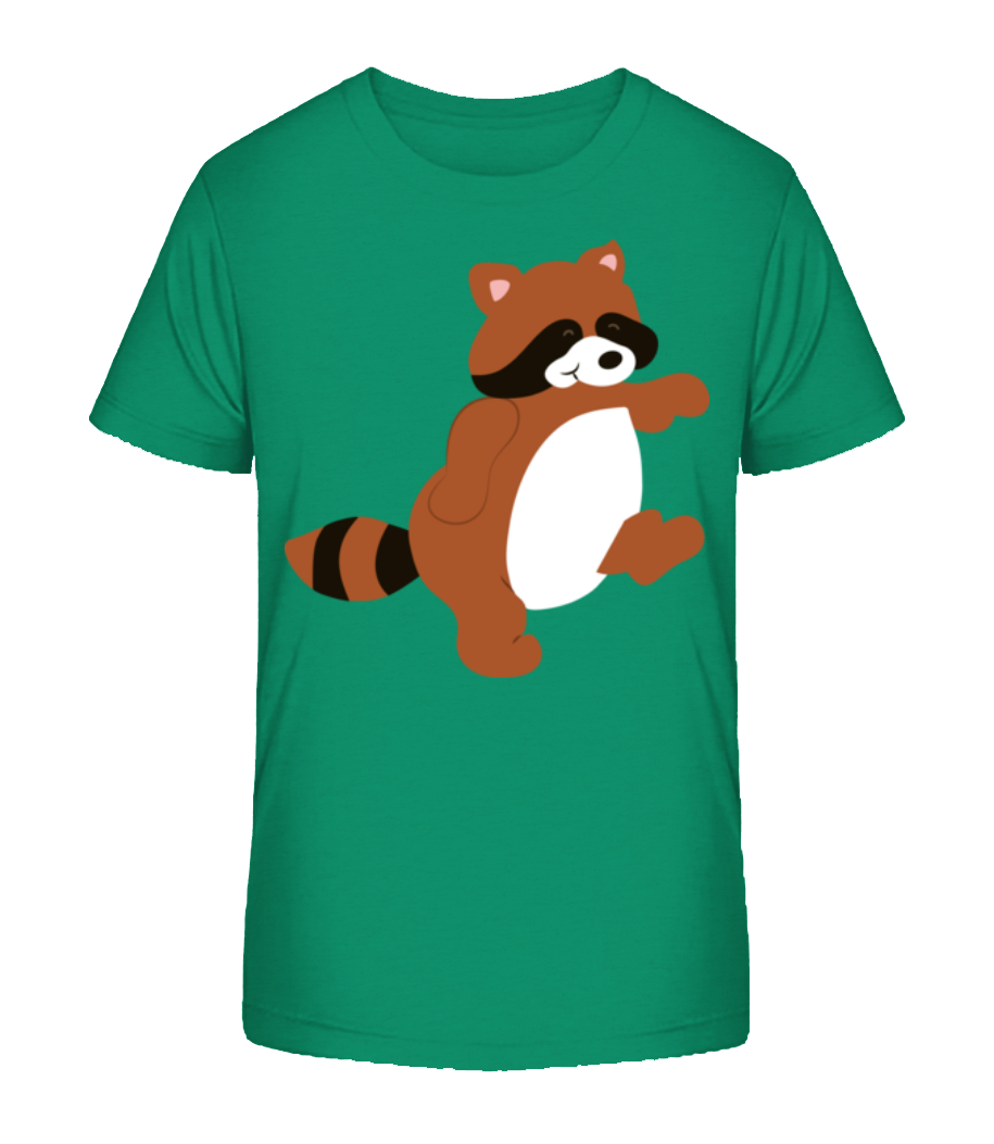 Aperçu: Enfant Comic - Raton Laveur - T-shirt bio Enfant Stanley Stella 2.0 - Vert - Devant