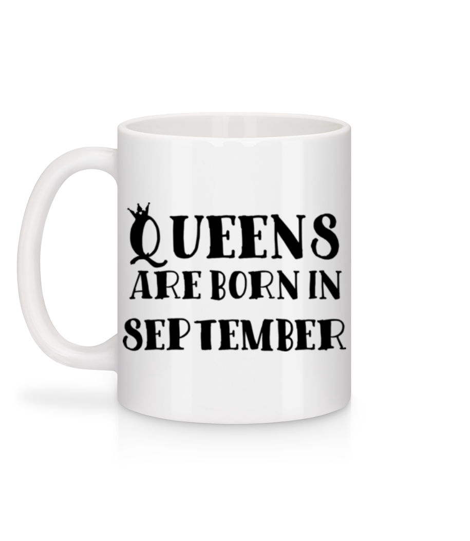 Queens Are Born In September - Mug en céramique blanc - Blanc - Derrière
