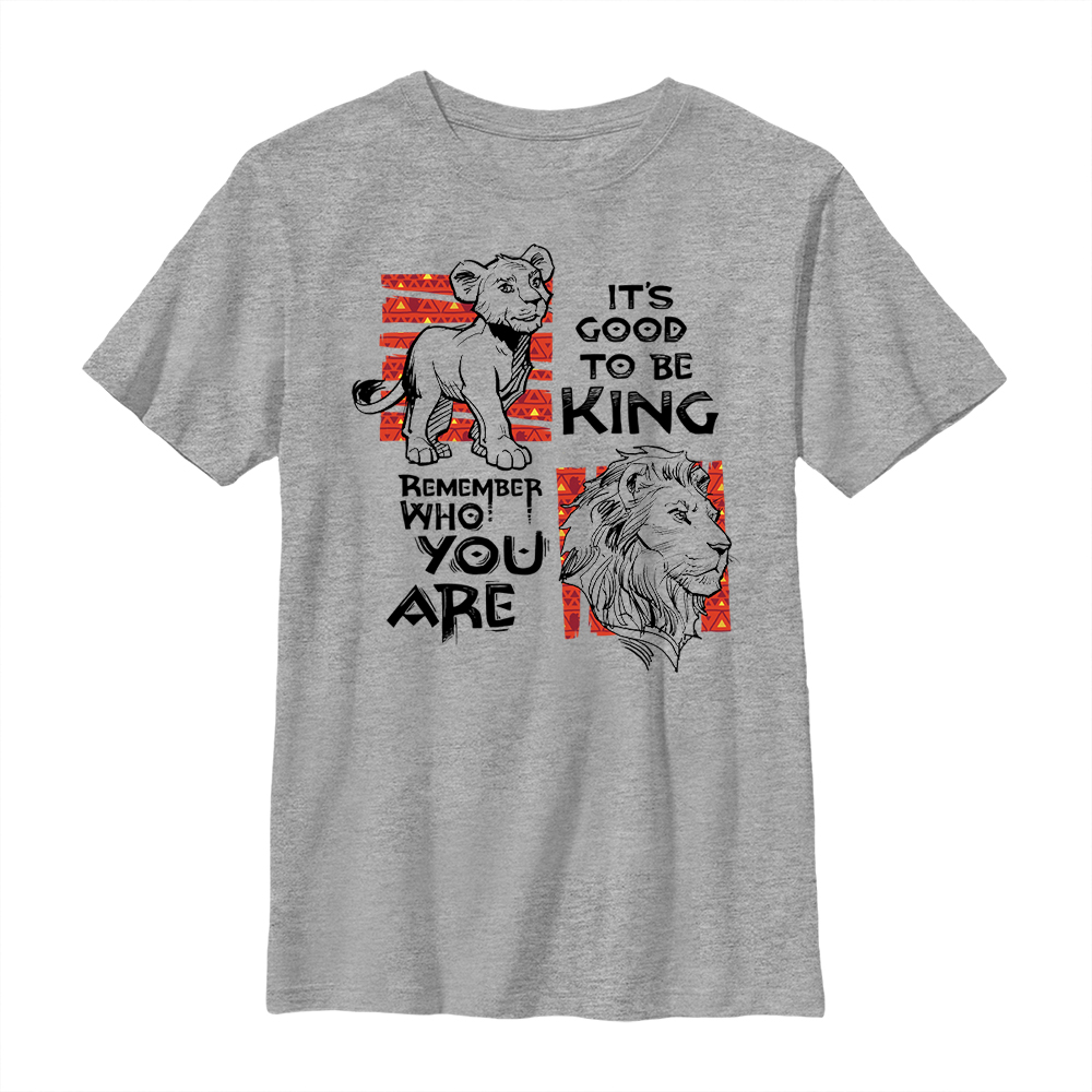 Disney - Le Roi lion - Simba et Mufasa Simba Text - Enfant T-shirt