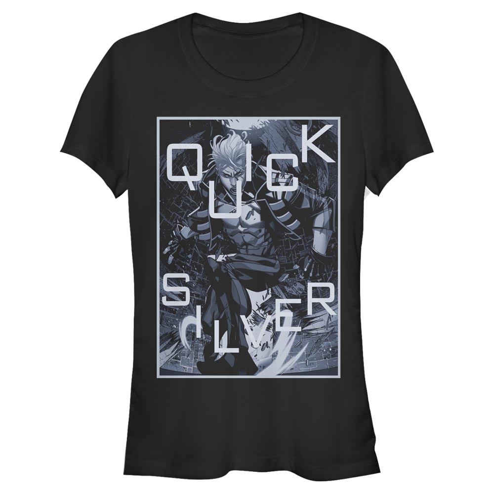 Aperçu: Marvel - X-Men - Quicksilver Silver Surf - Femme T-shirt - Noir - Devant