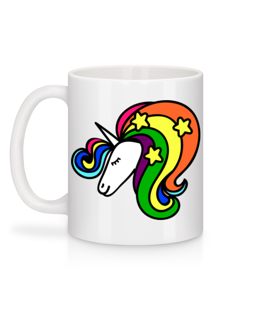 Aperçu: Unicorn Rainbow - Mug en céramique blanc - Blanc - Derrière