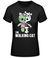 The Walking Cat - Women's Basic T-Shirt - Black - Front The Walking Cat - Women's Basic T-Shirt - Black - Front