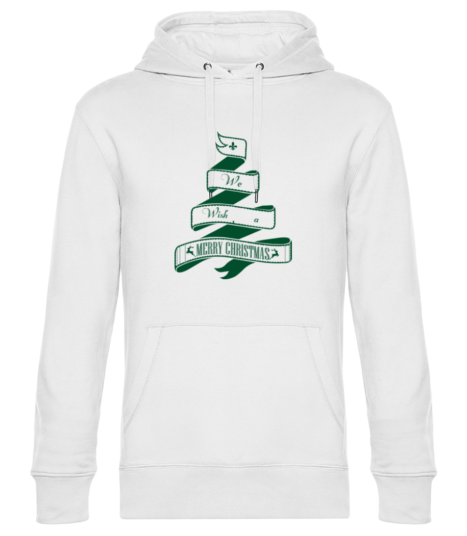 We Wish You A Merry Christmas - Sweat à capuche premium Unisexe - Blanc - Devant