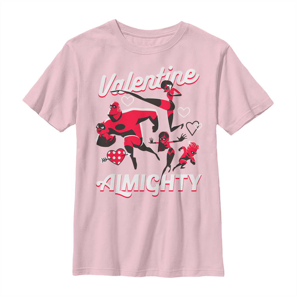 Pixar - Les Indestructibles - Photo de groupe Valentine Almighty - Valentine's Day - Enfant T-shirt